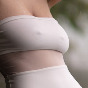 Fabric that turned sheer in the light, before