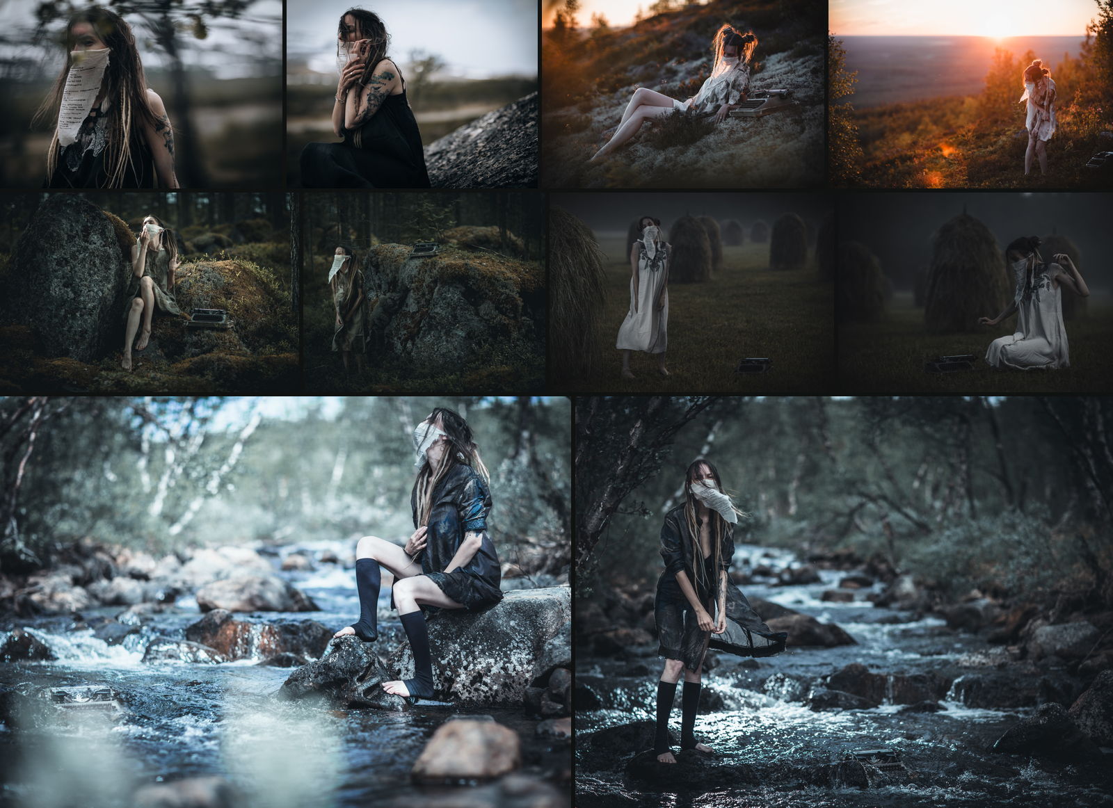 The full ten-frame set