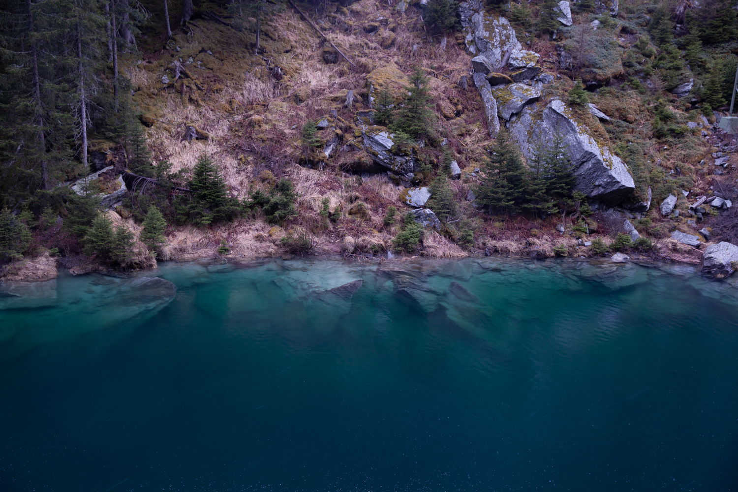 Aerial, glacial water, before