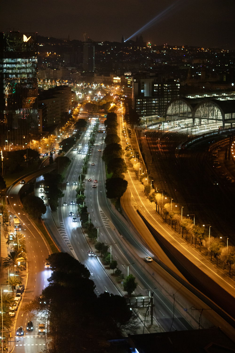 City at night, long exposure, before