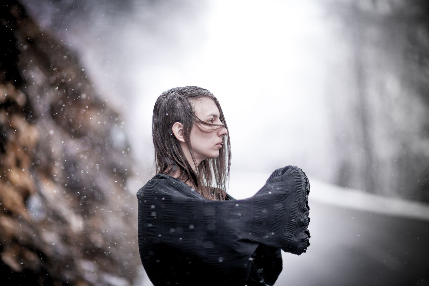 Spring snow, after
