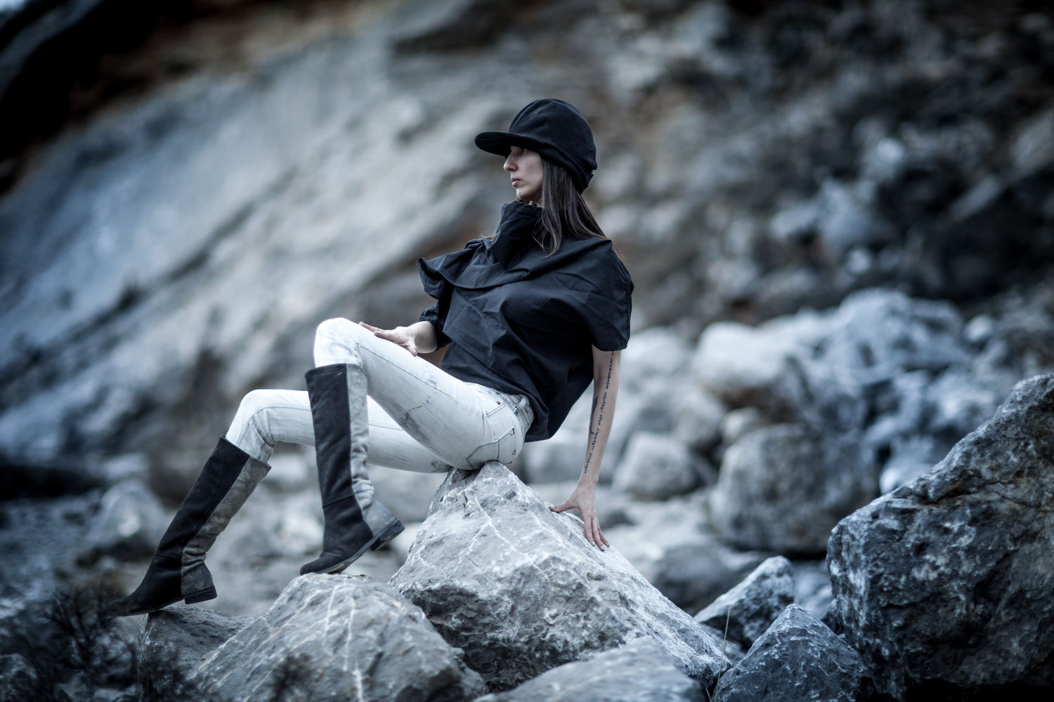 Rocks, riding coat, after