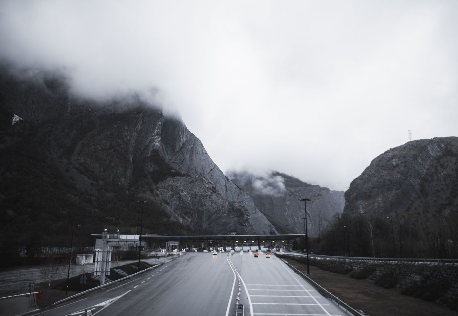 Pass road into cloud, after
