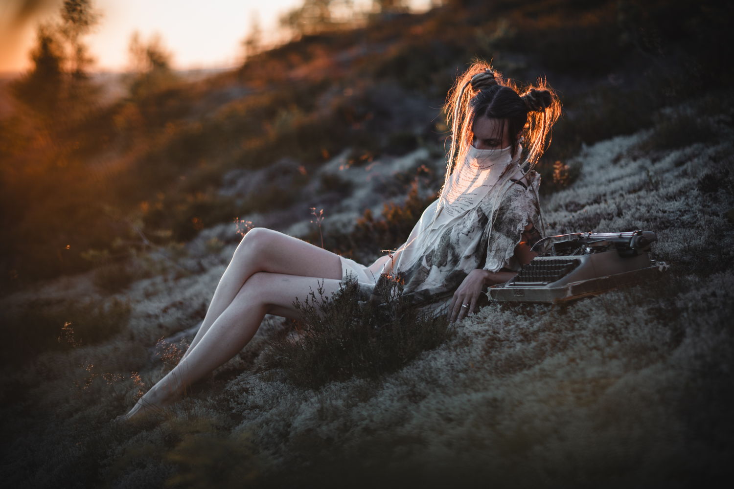 Hillside at golden hour, uncropped, after