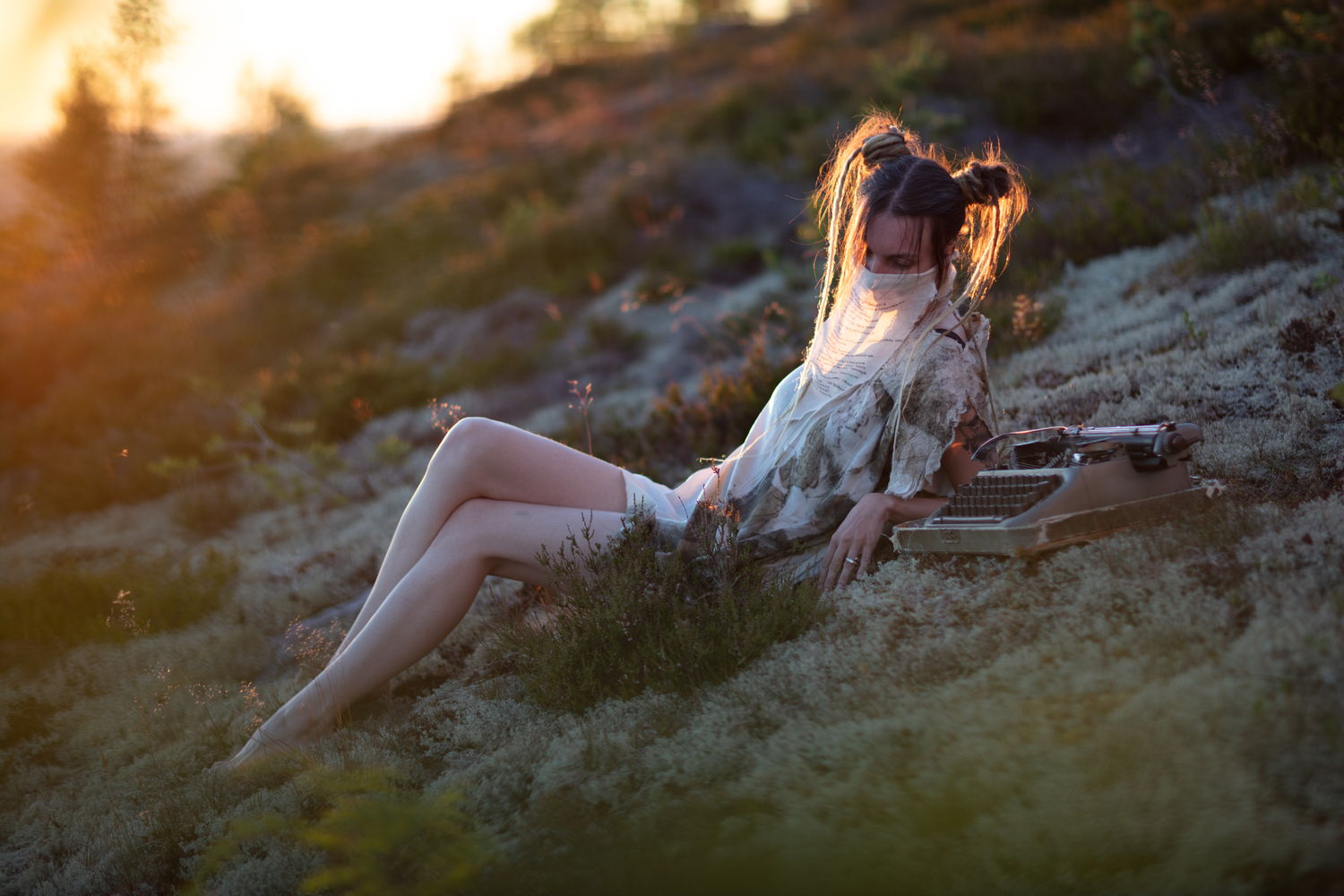 Hillside at golden hour, uncropped, before