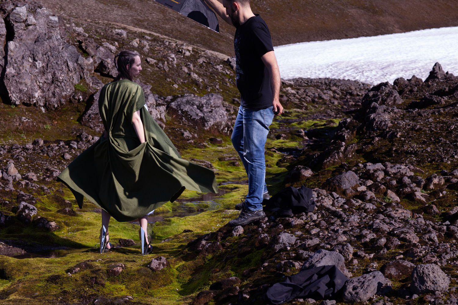 Moss and meltwater, second person removed, before