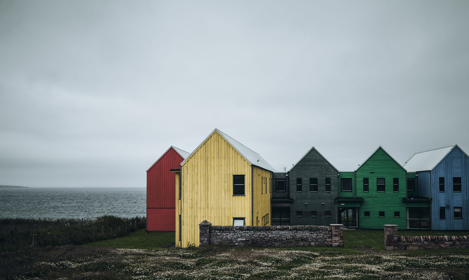 Painted houses, coastal, after